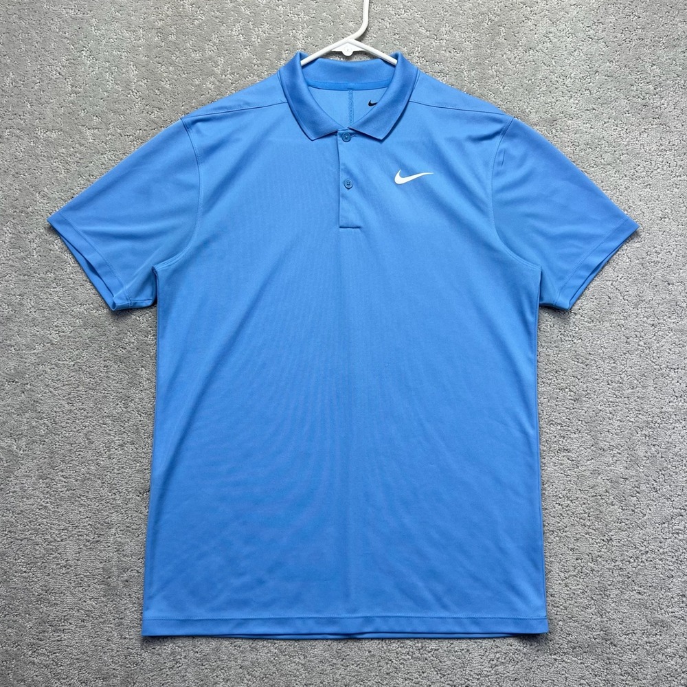 Nike Dri-FIT Victory Polo Shirt Mens Small Blue Short Sleeve Golf Sportswear